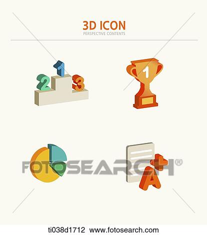 illustration of 3d icons View Large Illustration Drawing - illustration of 3d icons. Fotosearch