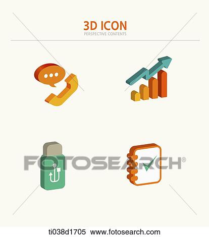 illustration of 3d icons View Large Illustration Stock Illustration - illustration of 3d icons. Fotosearch