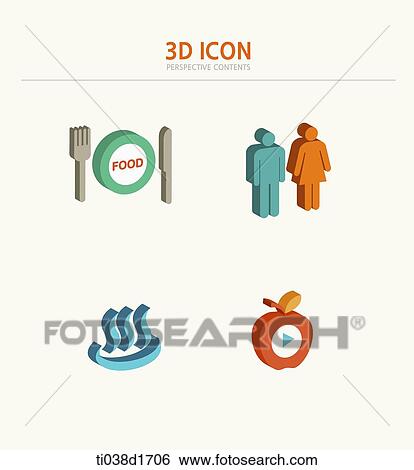 illustration of 3d icons View Large Illustration Stock Illustration - illustration of 3d icons. Fotosearch