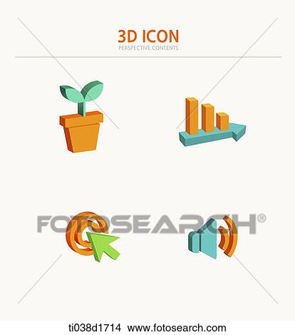 illustration of 3d icons View Large Illustration Stock Illustration - illustration of 3d icons. Fotosearch