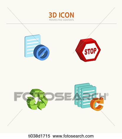 illustration of 3d icons View Large Illustration Stock Illustration - illustration of 3d icons. Fotosearch