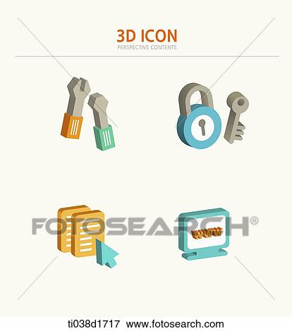 illustration of 3d icons View Large Illustration Stock Illustration - illustration of 3d icons. Fotosearch
