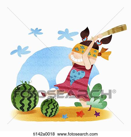 illustration of a boy in summer View Large Illustration Stock Illustration - illustration of a boy in summer. Fotosearch
