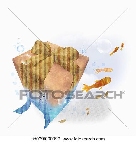 illustration of a present under the sea View Large Illustration Stock Illustration - illustration of a present under the sea. Fotosearch