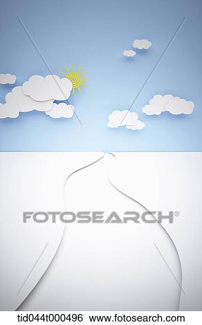 Stock Illustration - illustration of a road and sky. Fotosearch