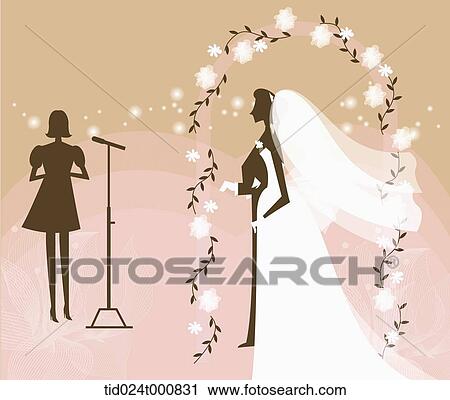 illustration of a wedding View Large Illustration Clip Art - illustration of a wedding. Fotosearch