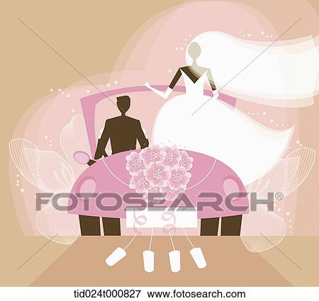 Stock Illustration - illustration of a wedding. Fotosearch