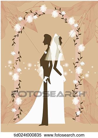 illustration of a wedding View Large Illustration Stock Illustration - illustration of a wedding. Fotosearch