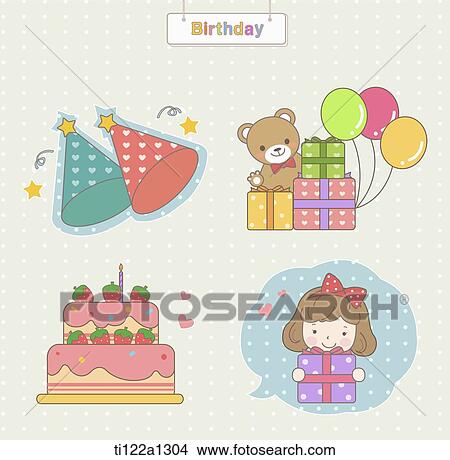 illustration of birthday View Large Illustration Stock Illustration - illustration of birthday. Fotosearch