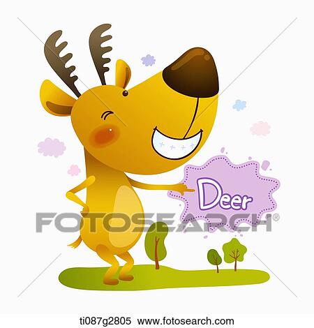 illustration of deer View Large Illustration Stock Illustration - illustration of deer. Fotosearch