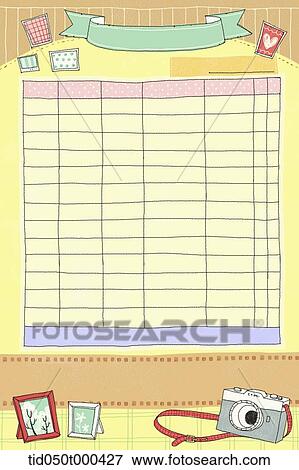 illustration of diary template featuring to do list View Large Illustration Stock Illustration - illustration of diary template featuring to do list. Fotosearch