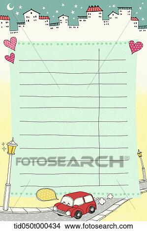 illustration of diary template featuring note page View Large Illustration Stock Illustration - illustration of diary template featuring note page. Fotosearch