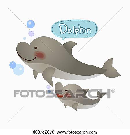 Stock Illustration - illustration of dolphin. Fotosearch