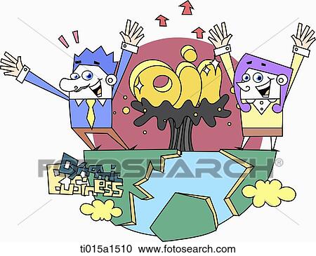 Clipart - illustration of dynamic business. Fotosearch
