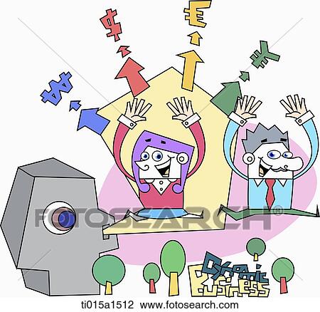 illustration of dynamic business View Large Illustration Drawing - illustration of dynamic business. Fotosearch