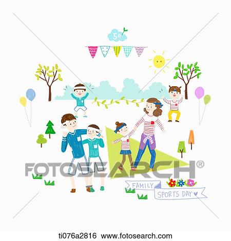 illustration of family activity on May View Large Illustration Stock Illustration - illustration of family activity on May. Fotosearch