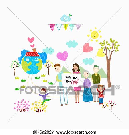 illustration of family activity on May View Large Illustration Stock Illustration - illustration of family activity on May. Fotosearch