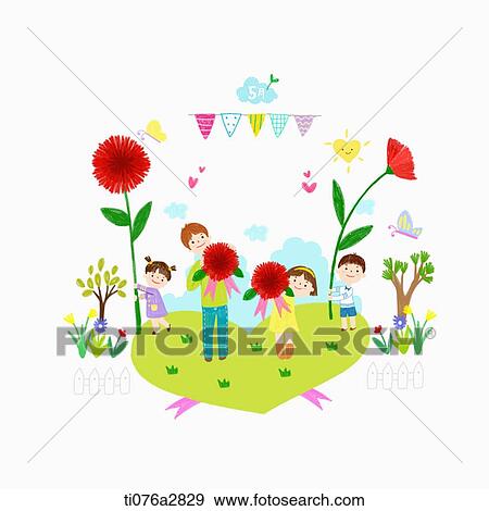 Stock Illustration - illustration of family activity on May. Fotosearch
