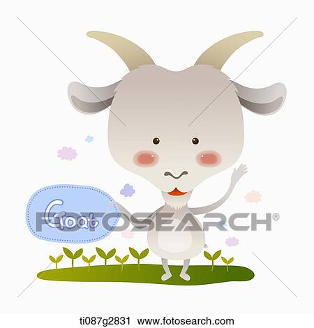 Clip Art - illustration of goat. Fotosearch