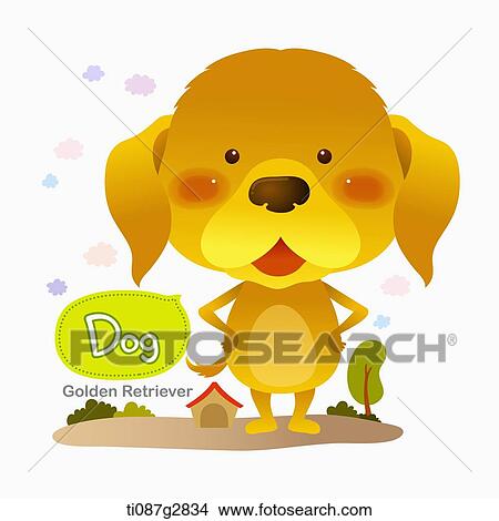 illustration of Golden Retriever View Large Illustration Stock Illustration - illustration of Golden Retriever. Fotosearch