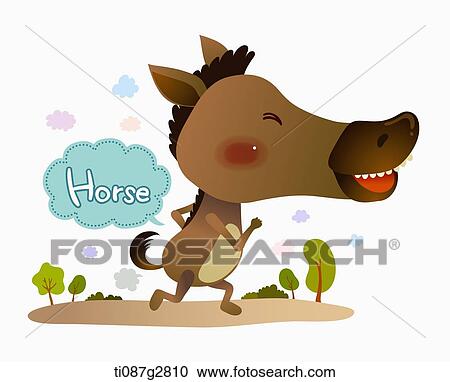 Clipart - illustration of horse. Fotosearch