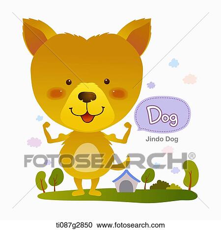 illustration of Jindo dog View Large Illustration Clipart - illustration of Jindo dog. Fotosearch