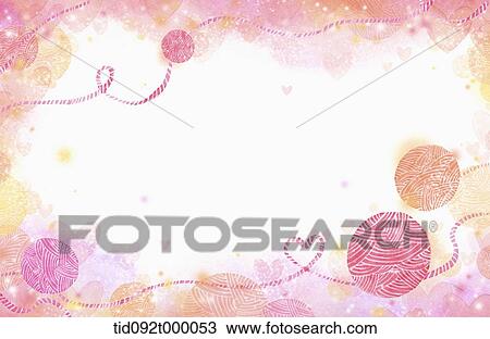 Drawing - illustration of letter template featuring strings. Fotosearch