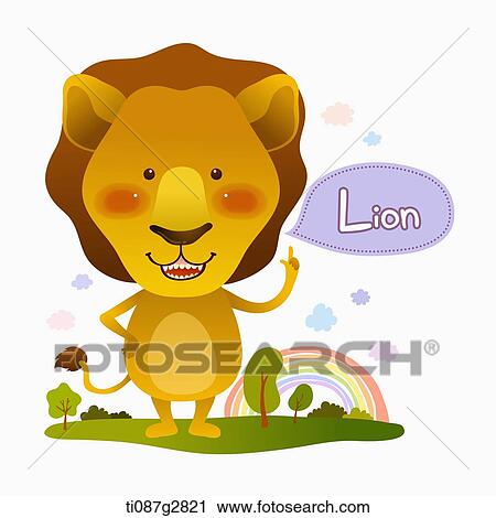illustration of lion View Large Illustration Clip Art - illustration of lion. Fotosearch