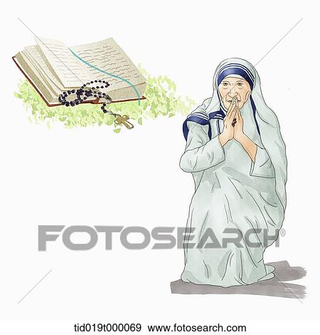Stock Illustration - illustration of Mother Teresa. Fotosearch