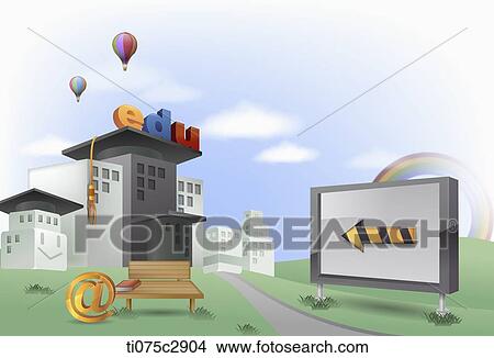 Stock Illustration - illustration of online education. Fotosearch