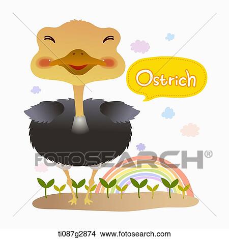 Stock Illustration - illustration of ostrich. Fotosearch