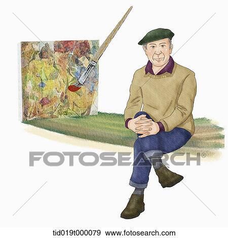 illustration of Pablo Picasso View Large Illustration Stock Illustration - illustration of Pablo Picasso. Fotosearch