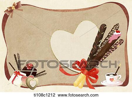 Drawing - illustration of pepero day. Fotosearch
