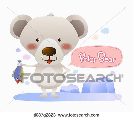 illustration of polar bear View Large Illustration Drawing - illustration of polar bear. Fotosearch