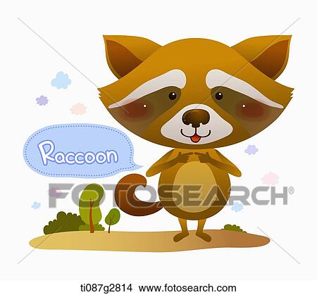illustration of raccoon View Large Illustration Stock Illustration - illustration of raccoon. Fotosearch