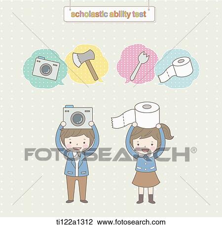 illustration of scholastic ability test View Large Illustration Drawing - illustration of scholastic ability test . Fotosearch