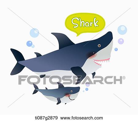 Stock Illustration - illustration of shark. Fotosearch