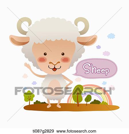 illustration of sheep View Large Illustration Stock Illustration - illustration of sheep. Fotosearch
