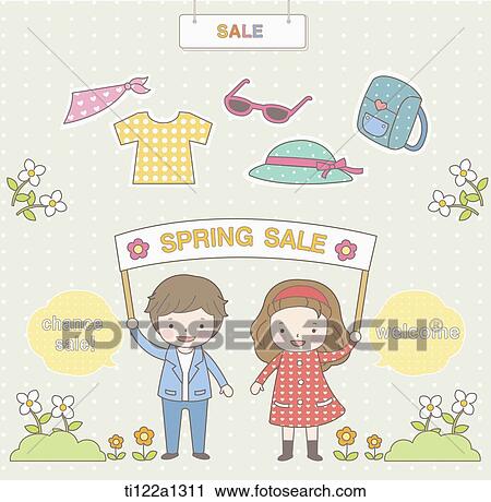 Clip Art - illustration of spring sale. Fotosearch