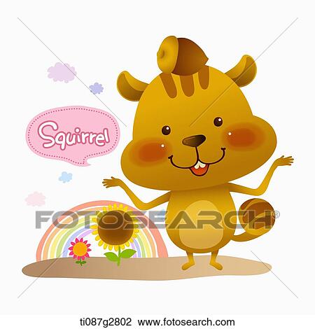 illustration of squirrel View Large Illustration Drawing - illustration of squirrel. Fotosearch