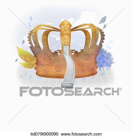 illustration of stairs on a crown View Large Illustration Clipart - illustration of stairs on a crown. Fotosearch