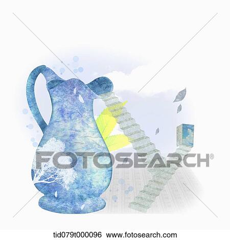 illustration of stairs on coffee pot View Large Illustration Stock Illustration - illustration of stairs on coffee pot. Fotosearch