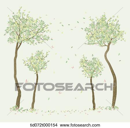 illustration of trees View Large Illustration Stock Illustration - illustration of trees . Fotosearch