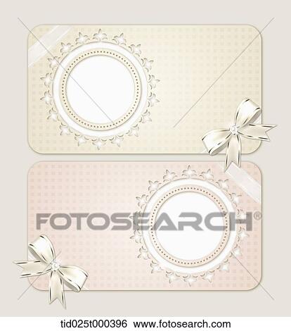 Stock Illustration - illustration of two different color, present like gift cards. Fotosearch