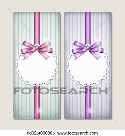 Stock Illustration - illustration of two gift cards. Fotosearch