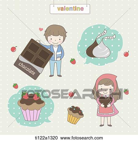 Clipart - illustration of valentine's day. Fotosearch