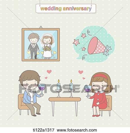 Stock Illustration - illustration of wedding anniversary. Fotosearch