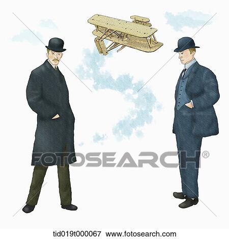 illustration of Wright brothers View Large Illustration Stock Illustration - illustration of Wright brothers. Fotosearch