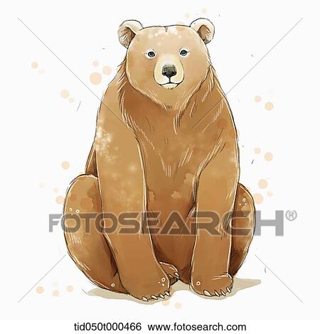 Stock Illustration - illustration painting of bear. Fotosearch