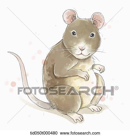 illustration painting of mouse View Large Illustration Clipart - illustration painting of mouse. Fotosearch